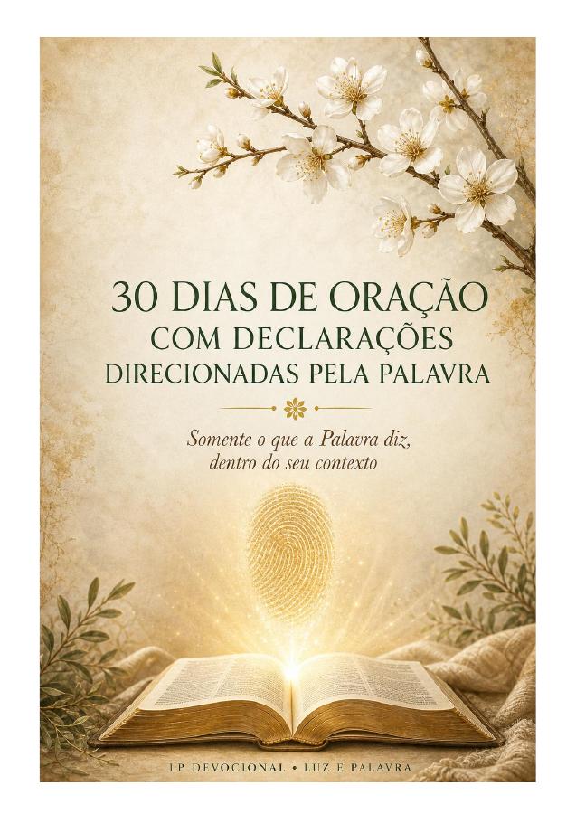 Capa de 30 dias de oração declarando a Palavra