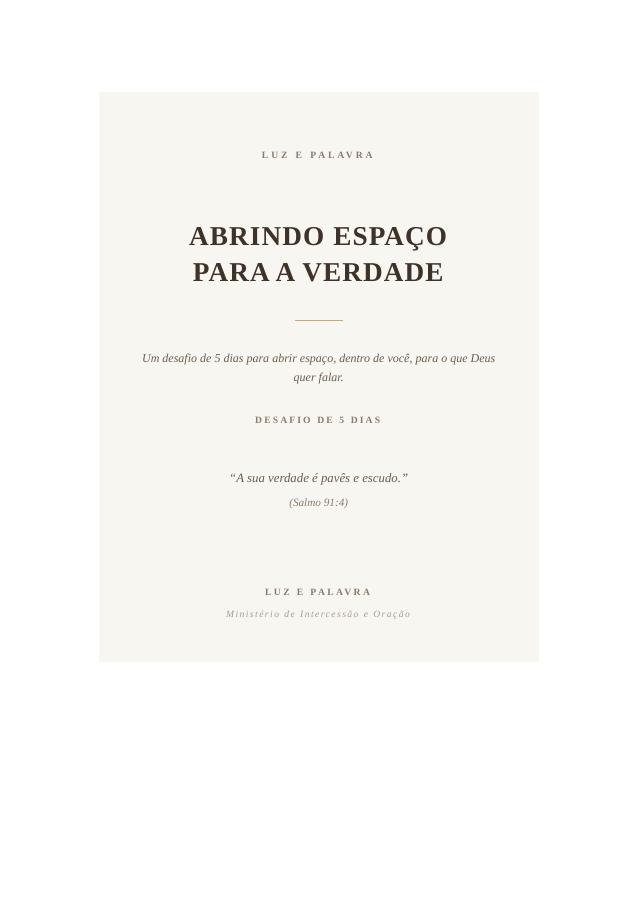 Capa de Abrindo espaço para a verdade